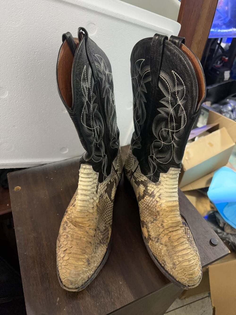 Dan Post DP3036 Men's Snakeskin Western Cowboy Boots Size 12 - Picture 1 of 16